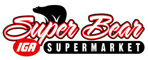 A theme logo of Super Bear Supermarket
