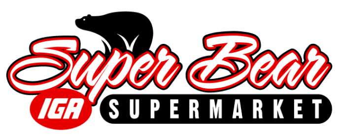A theme logo of Super Bear Supermarket